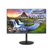 Монитор 23,8'' AOPEN 24SH2YEbmihux IPS, 1920x1080, 1 / 4ms, 250cd, 100Hz, 1xHDMI(1.4) + 1xType-C(65W) + Audio out, Speakers 1Wx2, FreeSync, H.Adj. 80 (by ACER)