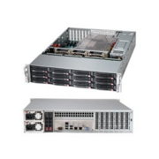 Шасси серверное Supermicro SuperChassis 2U 826BAC12-R1K23LPB/ HDD(12)LFF+opt.HDD(2)SFF/7xLP/2 x1200W/Backplane 12xSAS3/SATA3/NVMe4 (существенное повреждение коробки)