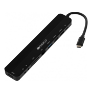 USB хаб ORIGO Док-станция USB-C, 1xUSB 3.0, 1xUSB-C/PD 3.0, 2xUSB 2.0, 1x1000Base-T, 1xHDMI, слот SD/TF/microSD