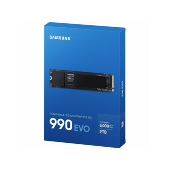 Твердотельный накопитель SSD M.2 (PCI-E NVMe 2.0 Gen 4.0 x4) 2Tb Samsung 990 EVO (R5000/W4200MB/s) 1year