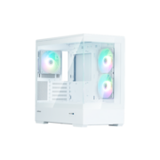 корпус ZALMAN P30 V2, MATX, WHITE, WINDOW, 2x3.5", 3x2.5", 1xUSB TYPE-C, 1xUSB3.0, SIDE 2x120mm ARGB, REAR 1x120mm ARGB, VGA support