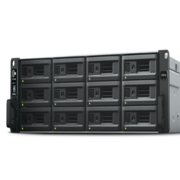 Система хранения данных Synology (Rack2U) QC2,4Ghz/8Gb upto 64/RAID0,1,10,5,6/up to12HP HDDs SATA(3,5'or2,5') upto 36 with 2xRX1217(RP)/2xUSB/4GigEth(+2Expslot)/iSCSI/2xIPcam(upto75)/1xPS (царапины, потертости)