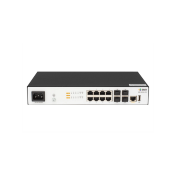 Коммутатор SNR Управляемый коммутатор уровня 2+, 8 портов 10/100/1000Base-T, 4 порта 1/10G SFP+, встроенный БП ~220V AC