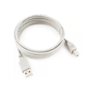 Кабель Cablexpert Кабель USB2.0, AM/BM, медь, Pro, 3м, серый, пакет