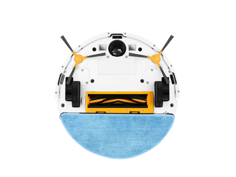 Робот-пылесос с LIDAR (лазерный дальномер) навигацией Robot vacuum IRBIS Peach 0421,3000 mAh,28W,3000Pa, Hyrpscope,White, charging stat, power adapter, roller brush & cloth for wet, water tank, dust collector, brushes 2, HEPA f (обрезана одна из щеток.)