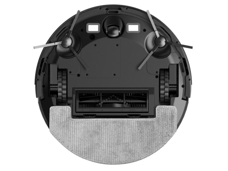 Робот-пылесос с гироскопом Robot vacuum IRBIS Bean 0421,2500 mAh,28W,3000Pa, Hyroscope, Black, charging stat, remote, roller brush & cloth for wet,2 in 1 water tank&dust collector, brushes 3,HEPA filter2, (следы эксплуатации)