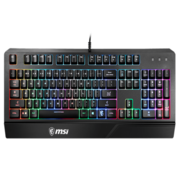 клавиатура проводная Gaming Keyboard MSI VIGOR GK20, Wired, membrane Keyboard with ergonomic keycaps and wrist rest. 12 Key Anti-ghosting Capability. Water Resistant (spill-proof), Static multi-col (царапины,потертости)