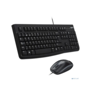 Комплект (клавиатура + мышь) Комплект (клавиатура + мышь)/ Keyboard+mouse Logitech Desktop MK120 Black ( USB, keyboard: waterproof, mouse: optical, 1000dpi, 3btn+Scroll) Retail