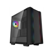 корпус Deepcool CC560 ARGB V2 без БП, боковое окно (закаленное стекло), 3x120мм ARGB LED вентилятор спереди и 1x120мм ARGB LED вентилятор сзади, черный, ATX