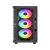 корпус Deepcool CC560 ARGB V2 без БП, боковое окно (закаленное стекло), 3x120мм ARGB LED вентилятор спереди и 1x120мм ARGB LED вентилятор сзади, черный, ATX