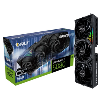 Видеокарта Palit PCI-E 5.0 PA-RTX5080 GAMINGPRO OC NVIDIA GeForce RTX 5080 16Gb 256bit GDDR7 2295/30000 HDMIx1 DPx3 HDCP Ret