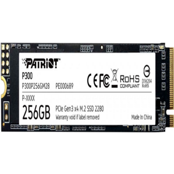 Твердотельный накопитель Patriot SSD P300 256GB M.2 2280 NVMe PCIe 3.0 x4 R1700/W1100 TBW 120TB 3D NAND