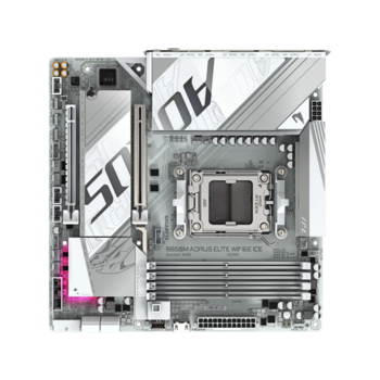 Материнская плата Gigabyte B850M A ELT WF6E ICE SocketAM5 AMD B850 4xDDR5 mATX AC`97 8ch(7.1) 2.5Gg RAID+DP
