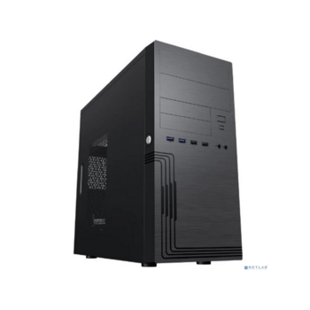 Корпус MiniTower Powerman ES555 Black PM-500ATX-F U3*2+U2*2 +2*combo Audio; additional HDD cage; intrusion switch; power button lock; Plastic Tooless part mATX