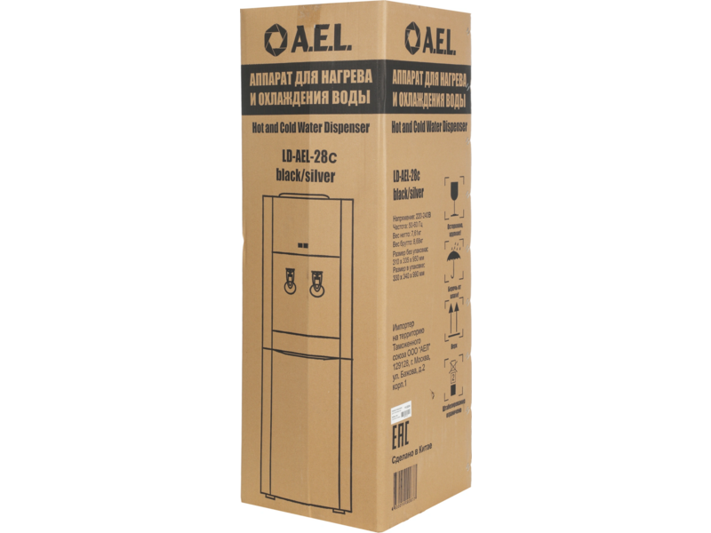 Кулер AEL LD-AEL-28c напольный электронный черный/серебристый