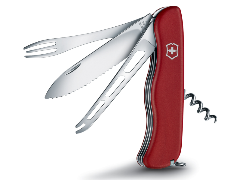 Нож перочинный Victorinox Cheese Master W (0.8313.W) 111мм 8функц. красный карт.коробка