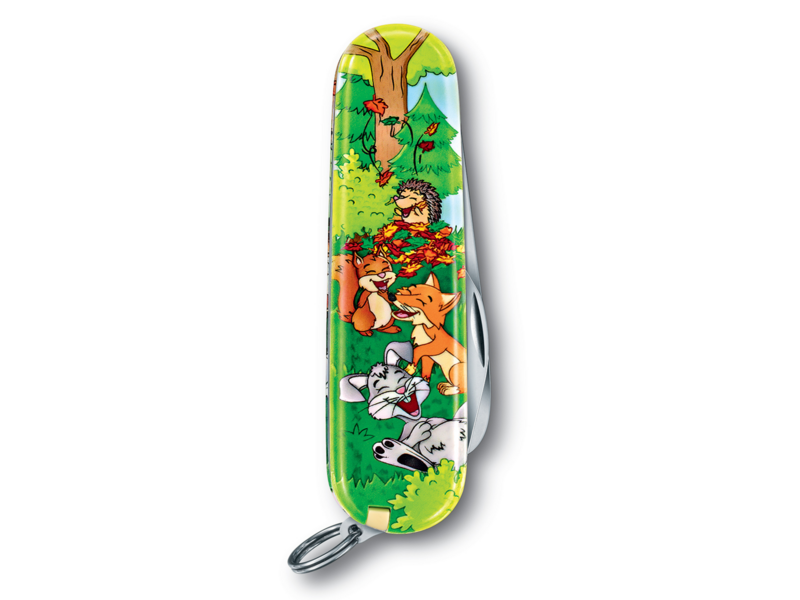 Нож перочинный Victorinox My First Victorinox Rabbit Edition (0.2373.E2) 84мм 9функц. зеленый/рисунок карт.коробка