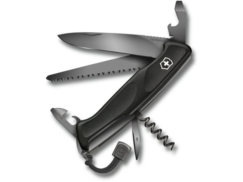 Нож перочинный Victorinox RangerGrip Onyx (0.9563.C31P) 130мм 12функц. черный подар.коробка