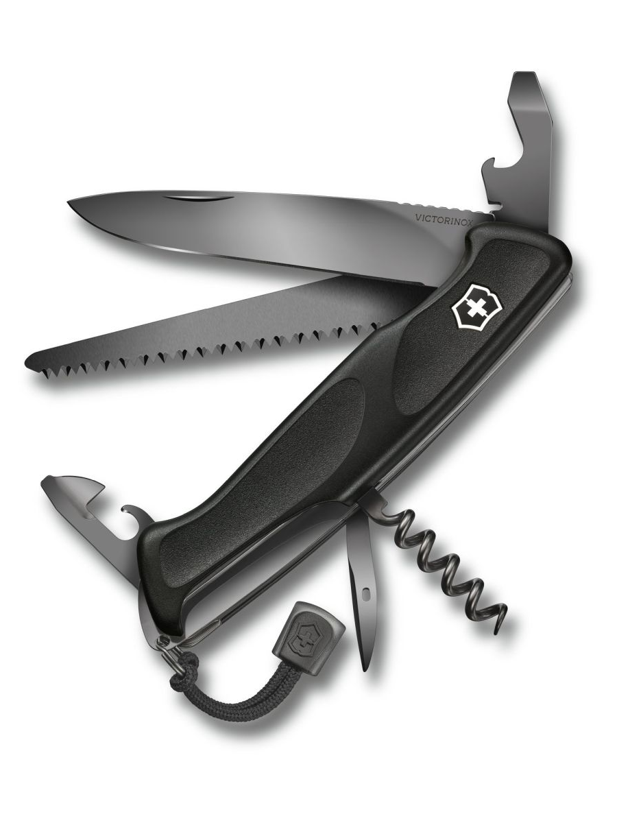 Нож перочинный Victorinox RangerGrip Onyx (0.9563.C31P) 130мм 12функц. черный подар.коробка
