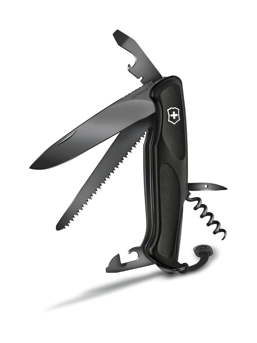 Нож перочинный Victorinox RangerGrip Onyx (0.9563.C31P) 130мм 12функц. черный подар.коробка
