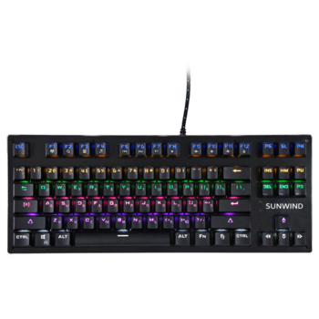 Клавиатура SunWind SW-K900G механическая черный USB Multimedia for gamer LED
