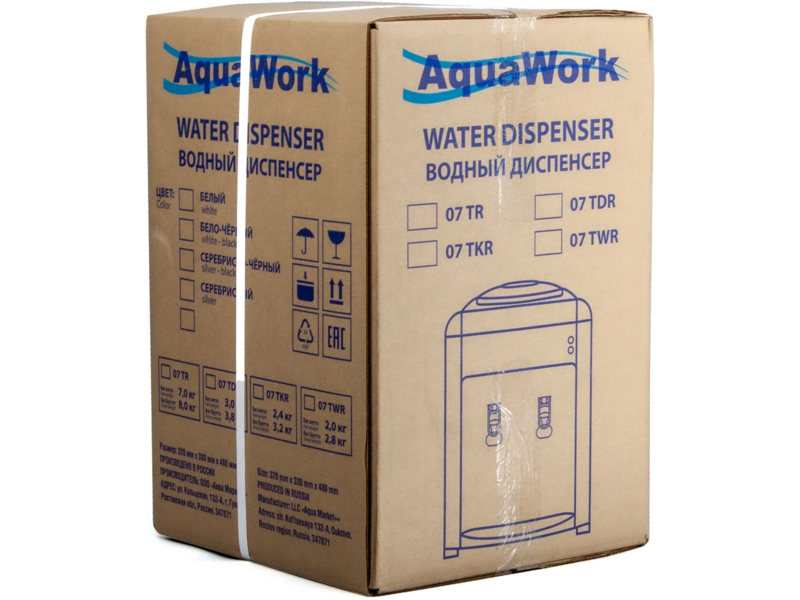 Кулер Aqua Work 0.7-TDR настольный электронный серебристый