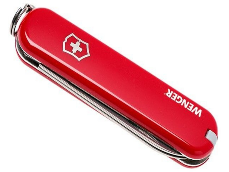 Нож перочинный Victorinox Wenger (0.6423.91) 65мм 7функц. красный карт.коробка