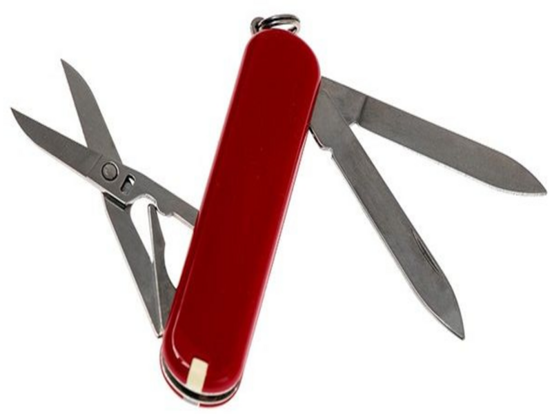 Нож перочинный Victorinox Wenger (0.6423.91) 65мм 7функц. красный карт.коробка