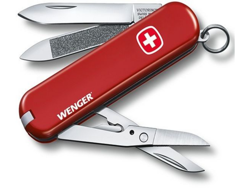 Нож перочинный Victorinox Wenger (0.6423.91) 65мм 7функц. красный карт.коробка