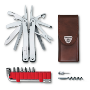 Мультитул Victorinox SwissTool Spirit X (3.0235.L) 105мм 35функц. мини-отвертка/штопор/набор бит/чехол кожаный серебристый карт.коробка