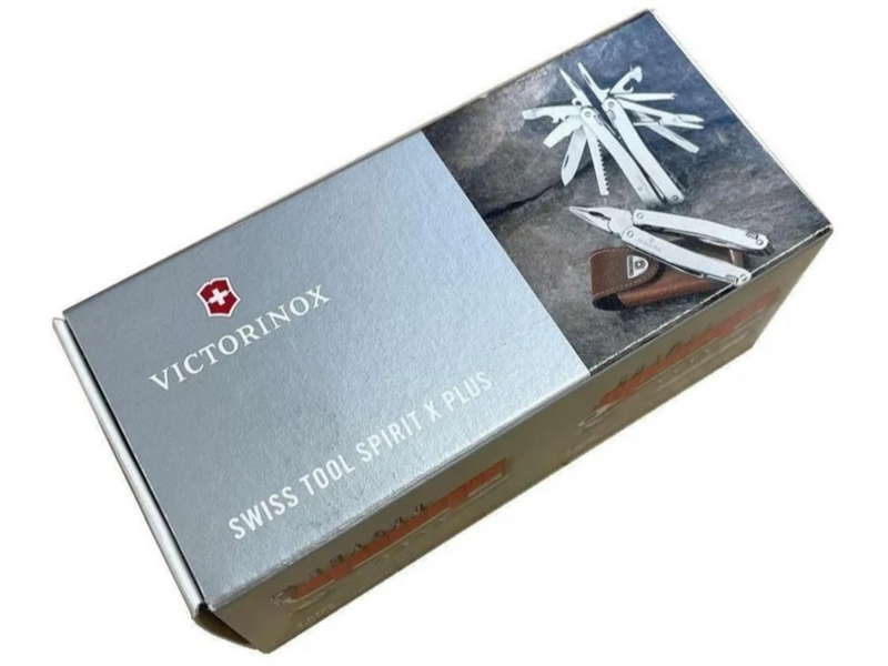 Мультитул Victorinox SwissTool Spirit X (3.0235.L) 105мм 35функц. мини-отвертка/штопор/набор бит/чехол кожаный серебристый карт.коробка