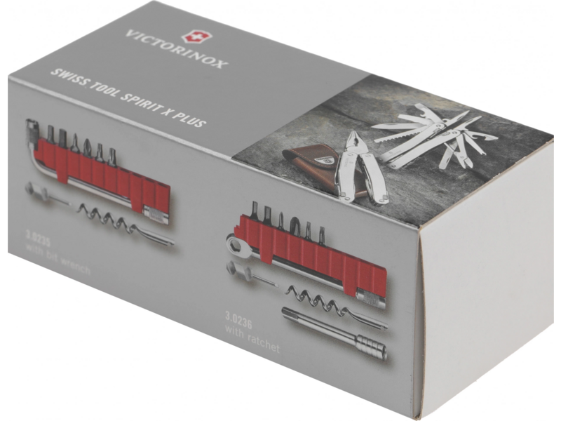 Мультитул Victorinox SwissTool Spirit X (3.0235.N) 105мм 35функц. мини-отвертка/штопор/набор бит/удлинитель/чехол нейлоновый серебристый карт.коробка