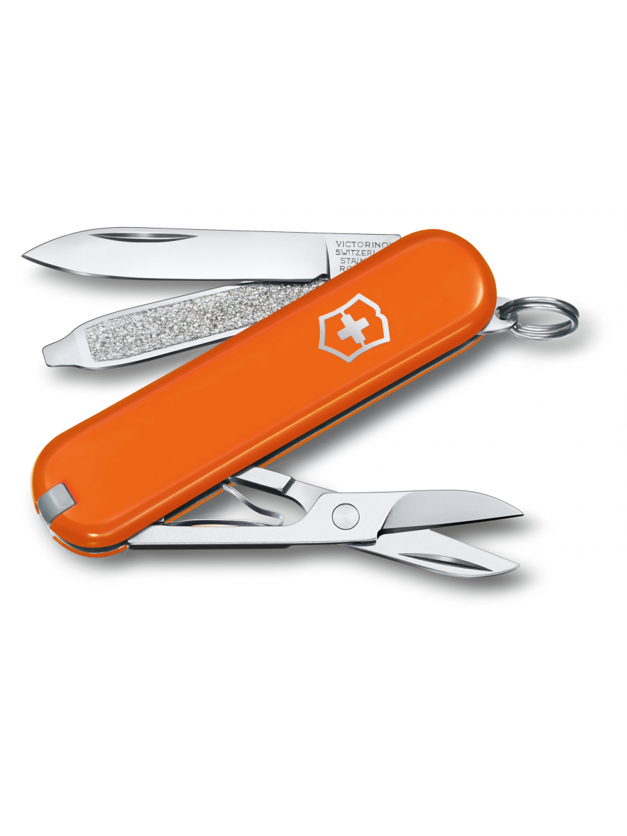 Нож перочинный Victorinox Classic SD Mango Tango (0.6223.83G) 58мм 7функц. подар.коробка