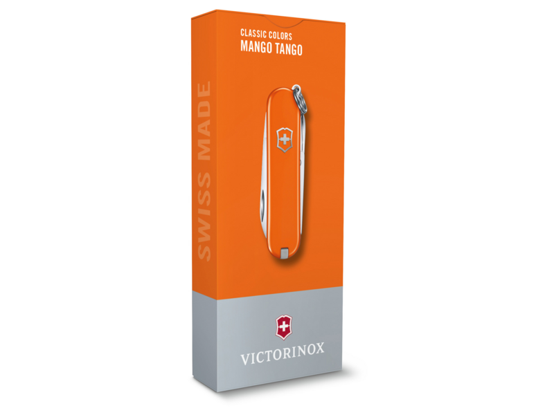 Нож перочинный Victorinox Classic SD Mango Tango (0.6223.83G) 58мм 7функц. подар.коробка