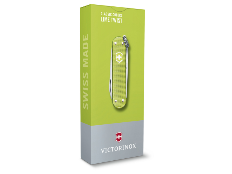 Нож перочинный Victorinox Classic SD Alox Lime Twist (0.6221.241G) 58мм 5функц. подар.коробка