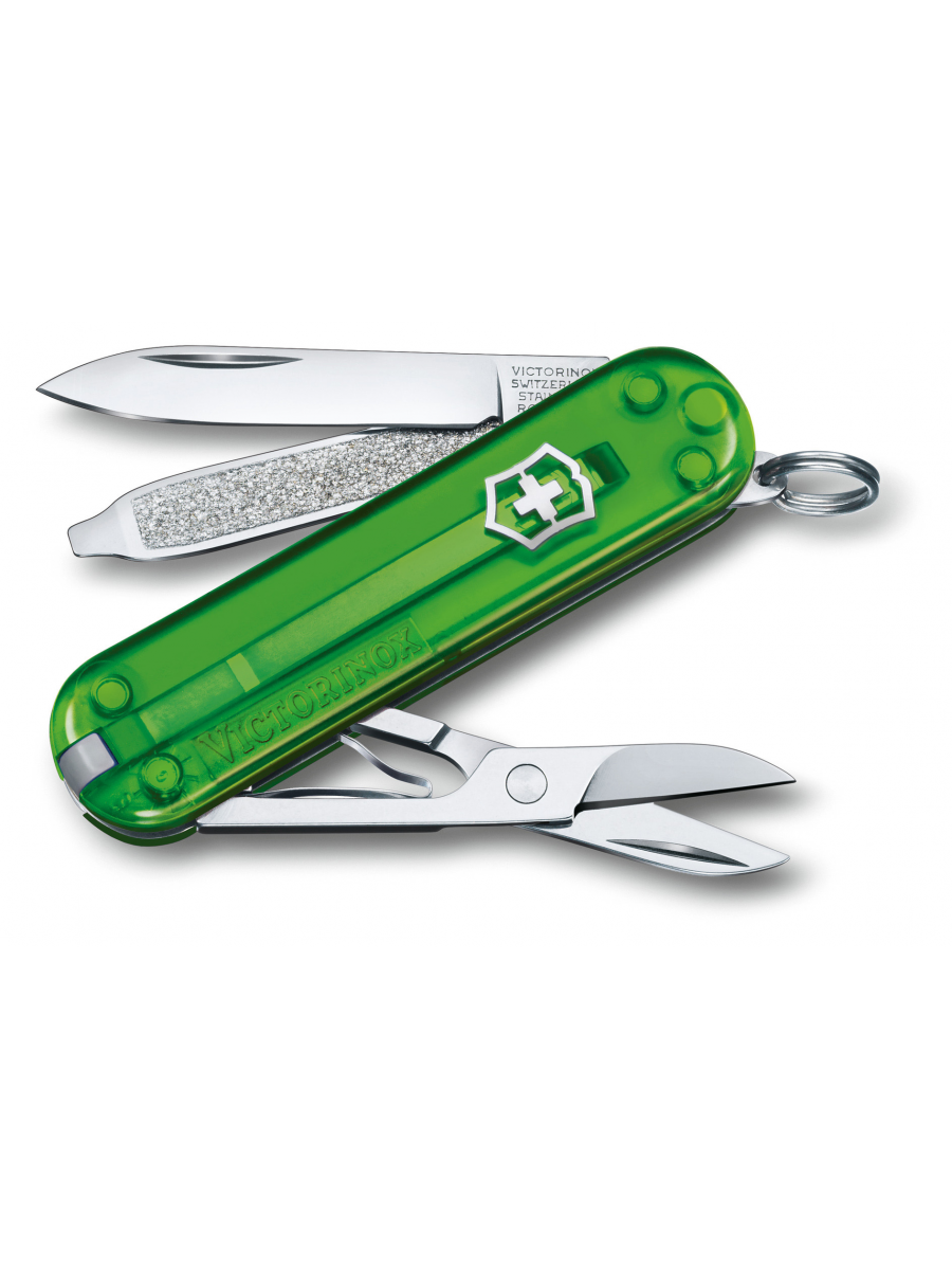 Нож перочинный Victorinox Classic SD Green Tea (0.6223.T41G) 58мм 7функц. подар.коробка