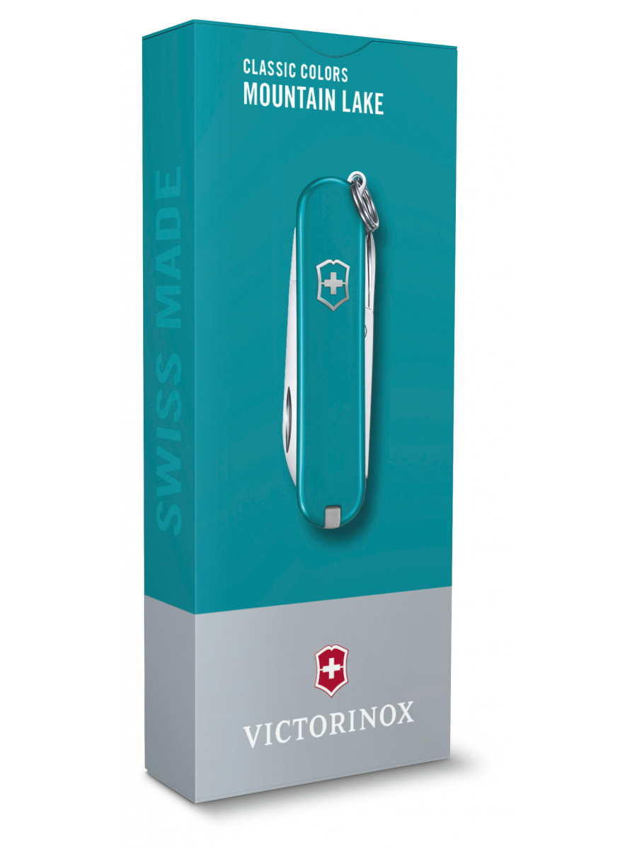 Нож перочинный Victorinox Classic SD Mountain Lake (0.6223.23G) 58мм 7функц. подар.коробка