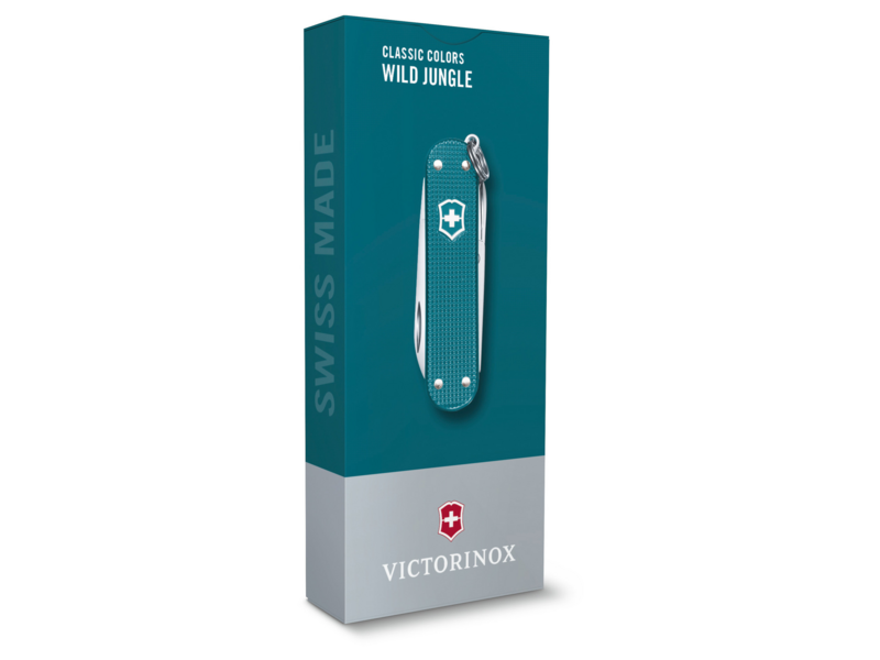 Нож перочинный Victorinox Classic SD Alox Wild Jungle (0.6221.242G) 58мм 7функц. подар.коробка