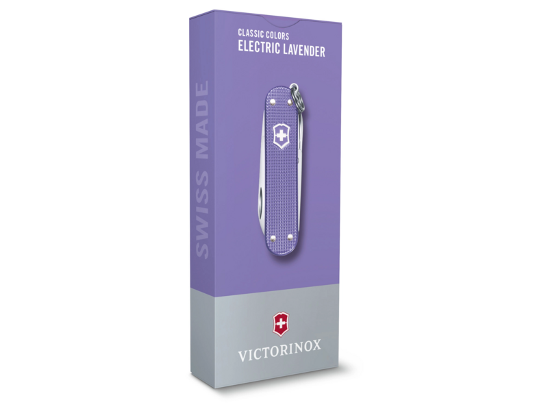 Нож перочинный Victorinox Classic SD Alox Electric Lavender (0.6221.223G) 58мм 5функц. подар.коробка