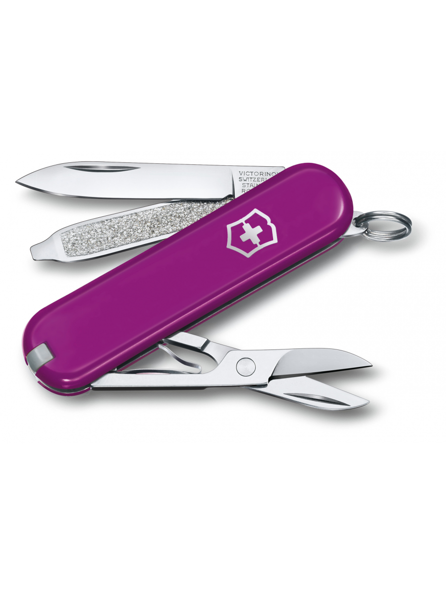 Нож перочинный Victorinox Classic SD Tasty Grape (0.6223.52G) 58мм 7функц. подар.коробка