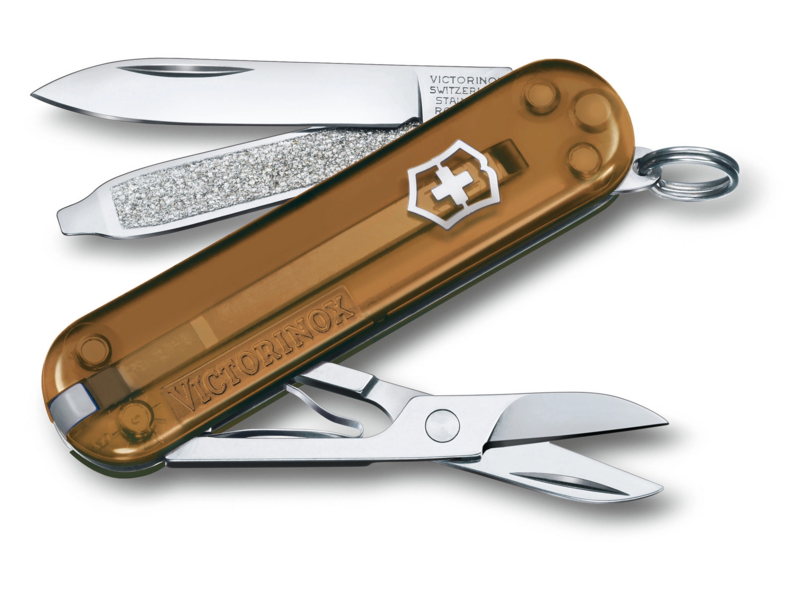 Нож перочинный Victorinox Classic SD Chocolate Fugde (0.6223.T55G) 58мм 7функц. подар.коробка