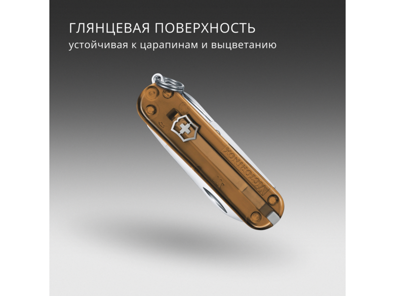 Нож перочинный Victorinox Classic SD Chocolate Fugde (0.6223.T55G) 58мм 7функц. подар.коробка