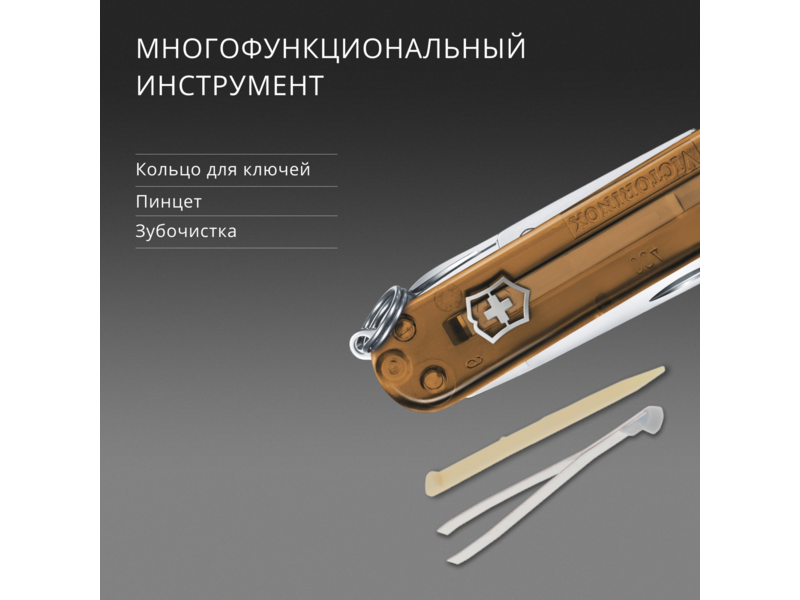 Нож перочинный Victorinox Classic SD Chocolate Fugde (0.6223.T55G) 58мм 7функц. подар.коробка