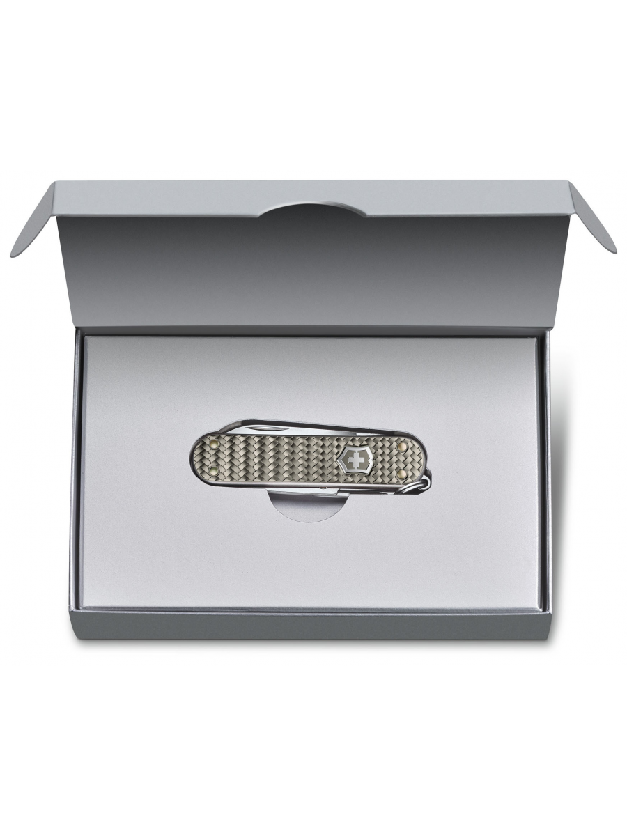 Нож перочинный Victorinox Classic Precious Alox (0.6221.4031G) 58мм 5функц. серый подар.коробка