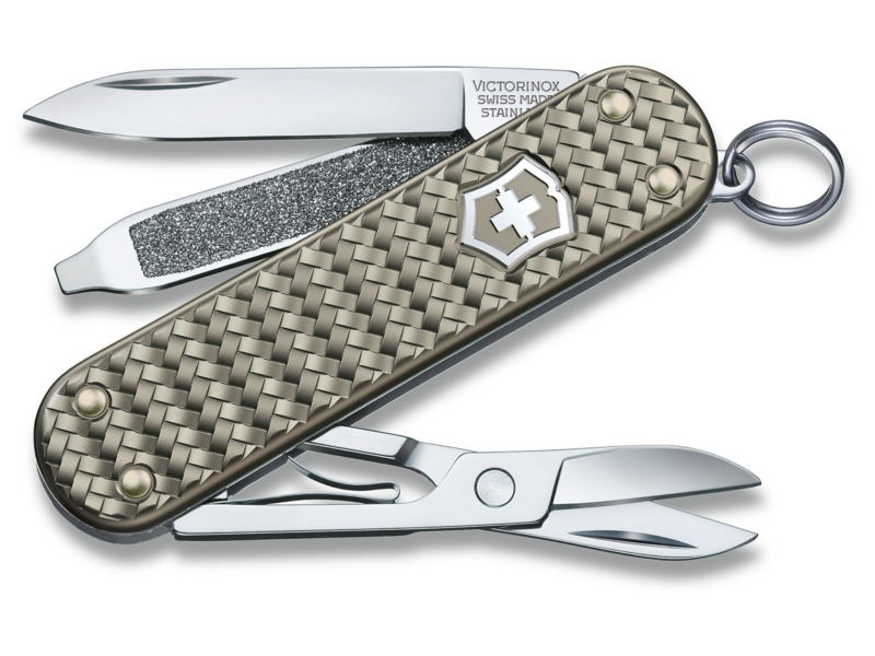 Нож перочинный Victorinox Classic Precious Alox (0.6221.4031G) 58мм 5функц. серый подар.коробка