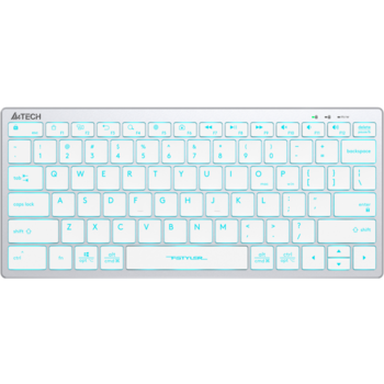 Клавиатура A4Tech Fstyler FX61 белый USB slim LED (FX61 WHITE)