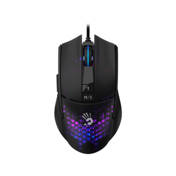 Мышь A4Tech Bloody L65 Max черный/фиолетовый оптическая 12000dpi USB 6but (L65 MAX/HONEYCOMB)