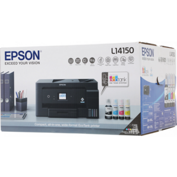 МФУ струйный Epson L14150 (C11CH96403/96502/96505/96503) A3 Duplex Net WiFi черный