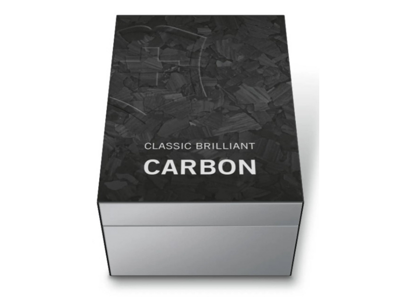 Нож перочинный Victorinox Classic Brilliant Carbon (0.6221.90) 58мм 5функц. черный/серебристый подар.коробка
