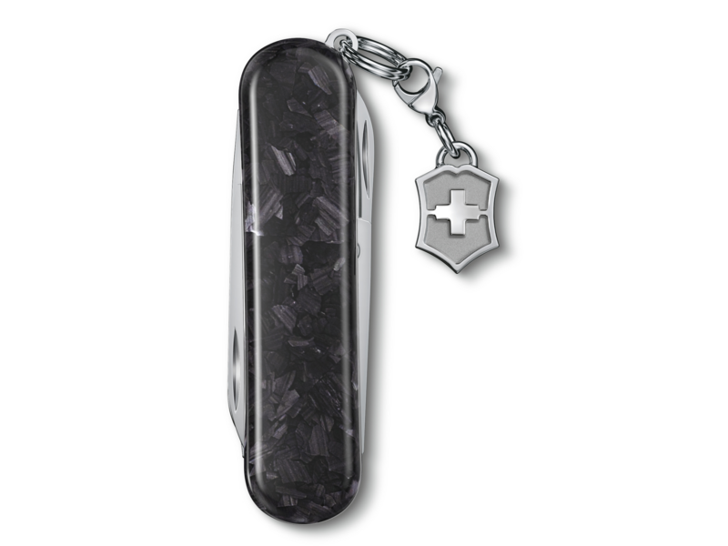 Нож перочинный Victorinox Classic Brilliant Carbon (0.6221.90) 58мм 5функц. черный/серебристый подар.коробка